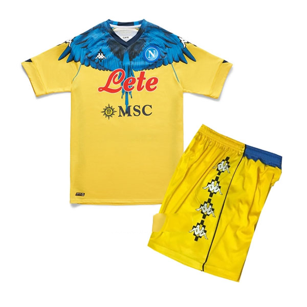 Maillot Naples Kappa x Marcelo Burlon Enfant 2021 2022 Pas Cher